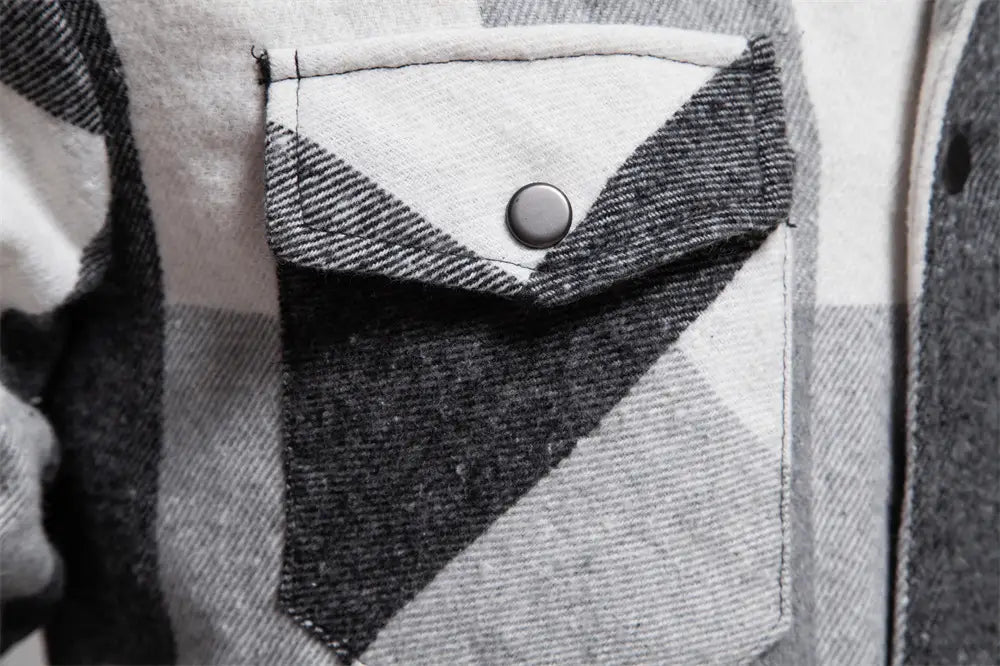 New Autumn And Winter Men’s Jacket Casual Plaid Coat