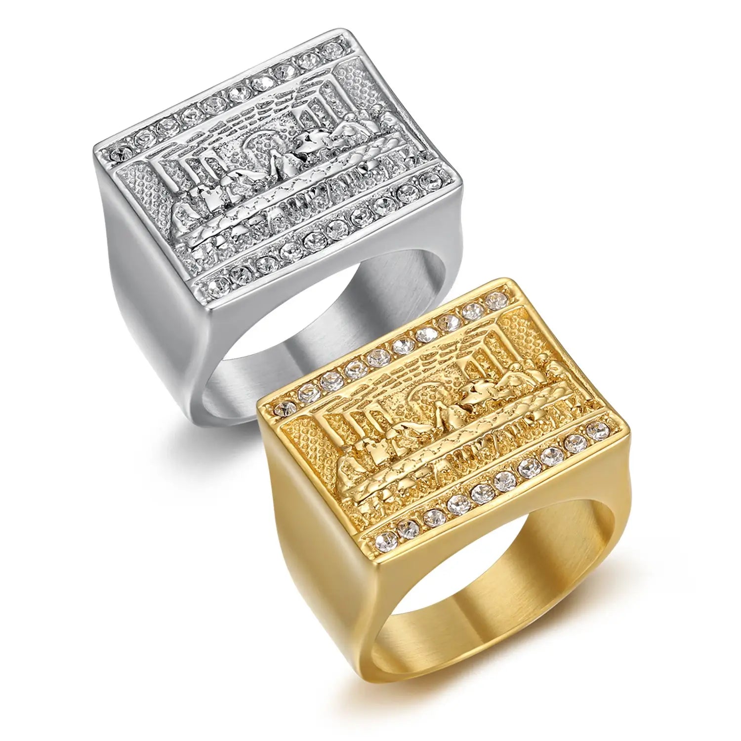 Titanium Steel Gold Plated Men’s Ring