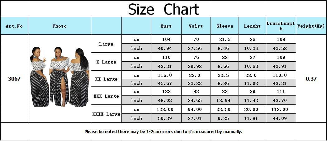 Lus size L-5XL women Summer Dot Print Slas