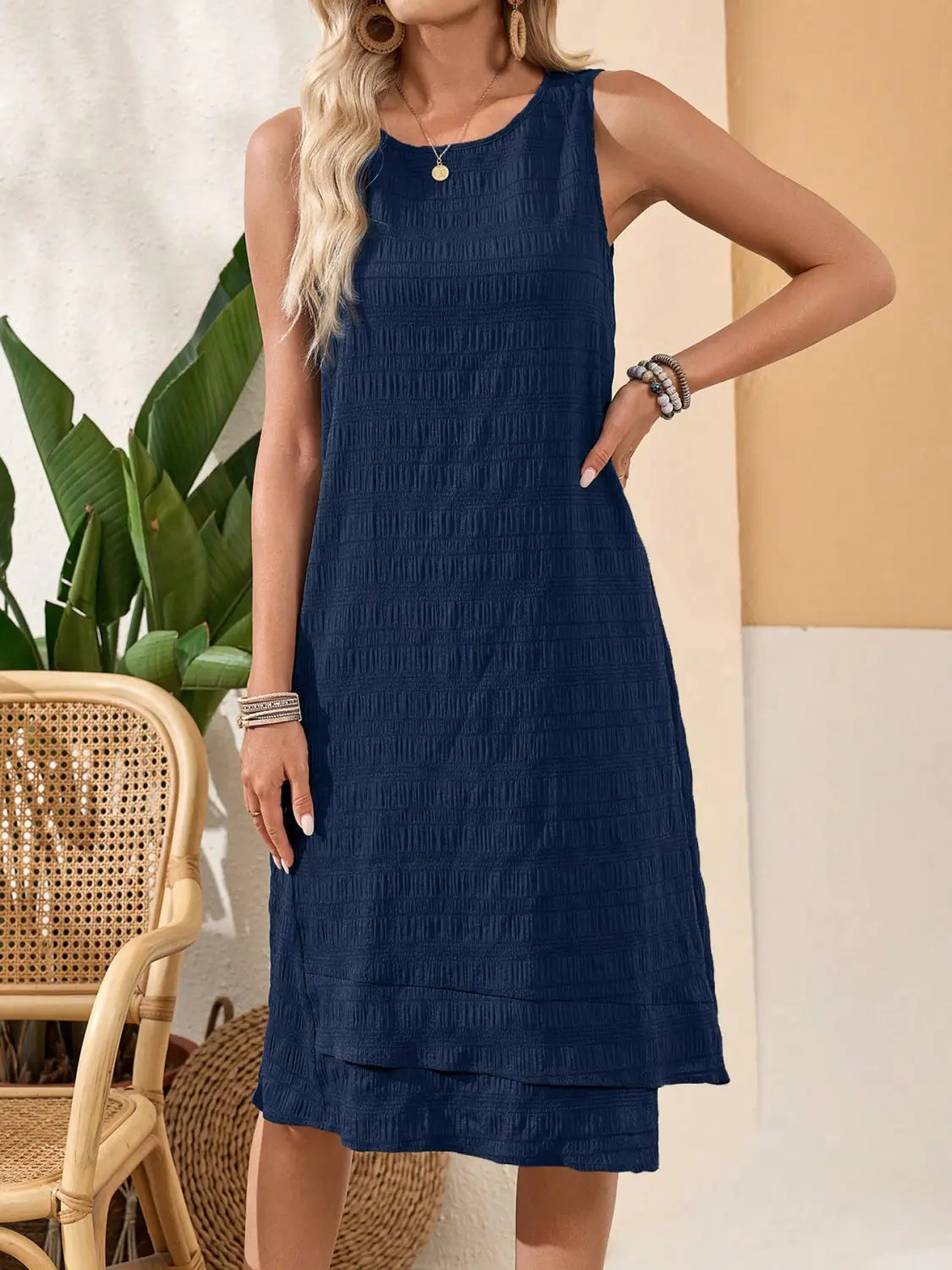 Round Neck Dress Women