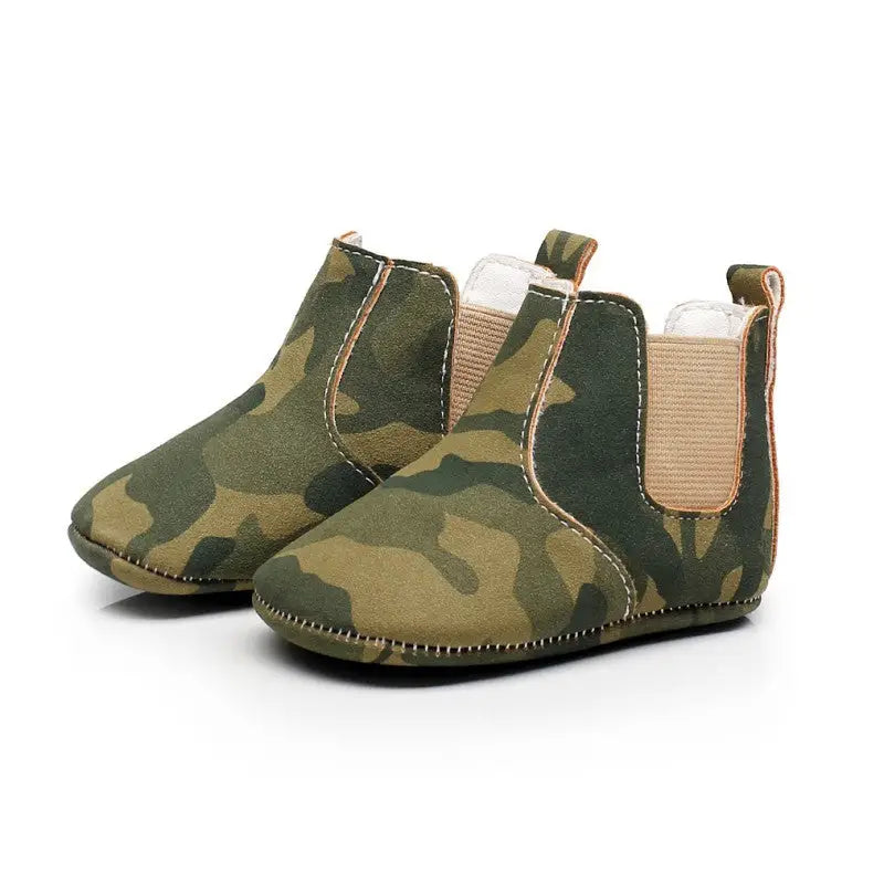 Baby Shoes Baby Xie Shoes Toddler Shoes Elastic PU Soft Shoes Children’s Shoes - Green / 12