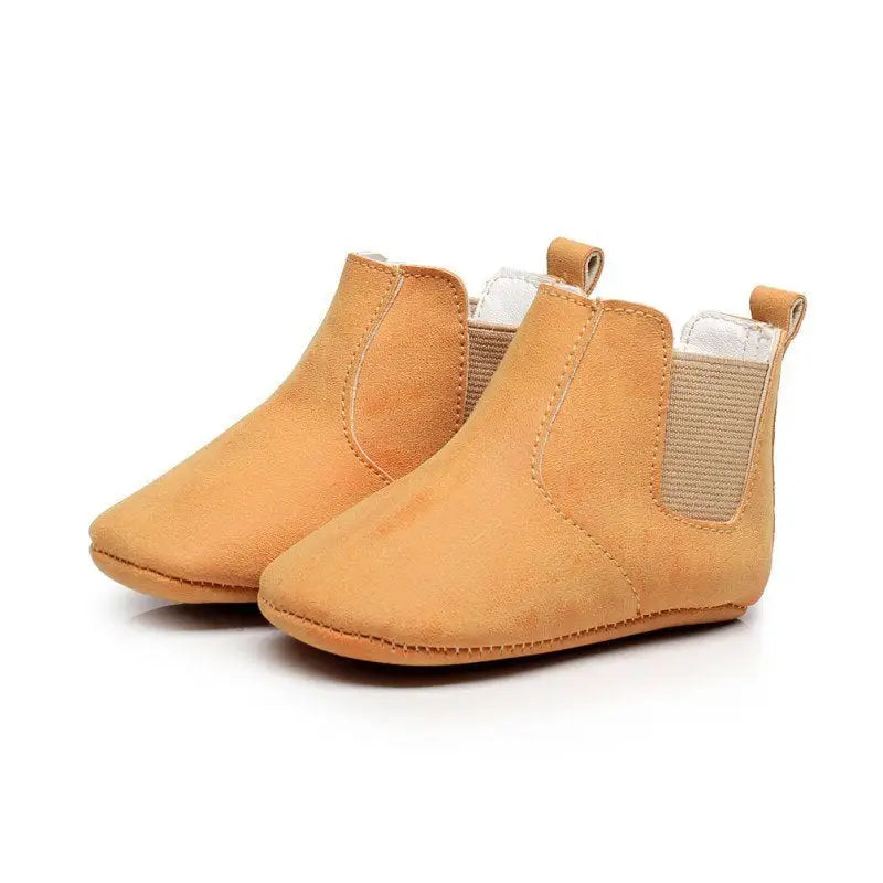 Baby Shoes Baby Xie Shoes Toddler Shoes Elastic PU Soft Shoes Children’s Shoes - Yellow / 12