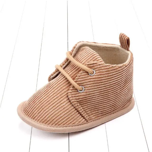 Baby solid color baby shoes toddler shoes - Khaki / 12cm
