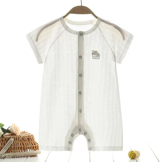 Baby''s one-piece clothes summer thin men''s Harbin clothes pure cotton women''s pajamas summer short sleeve newborn children''s summer clothes - Beyond Trends Hub 
