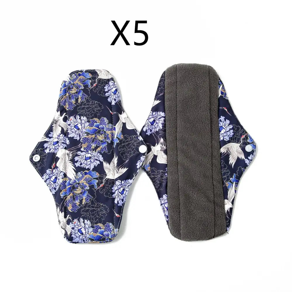 Bamboo Charcoal Sanitary Pads Menstrual Period Aunt Towel - G 5pcs / L