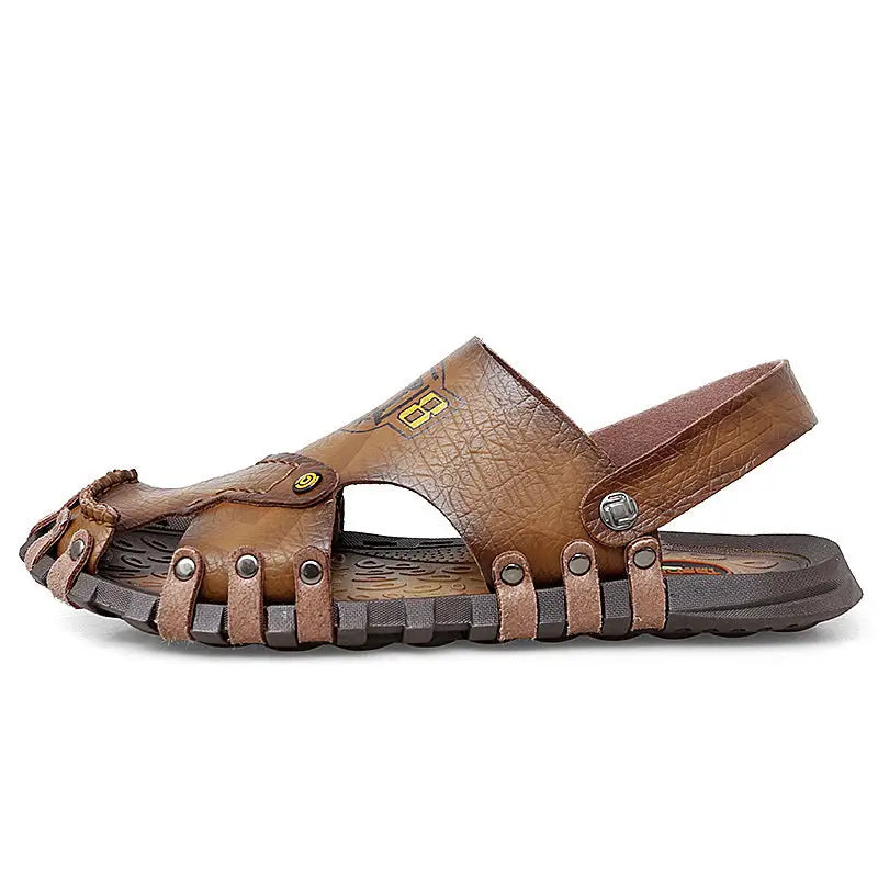 Baotou Sandals Men Casual Leather Sandals Men Beyond Trends Hub