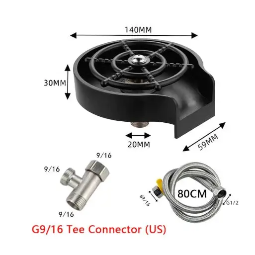 Bar Counter Cup Washer Sink High-pressure Spray Automatic Faucet Coffee Pitcher Wash Cup Tool Kitchen Beyond Trends Hub