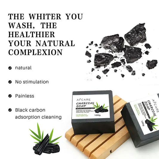 Bath Organic Charcoal Soap Rich Foam - 100g / Black