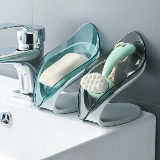 Bathroom Soap Holder Leaf Shape Soap Box Kitchen Dish Storage Box Non-slip Drain Soap Storage Case Container Bathroom Accessorie Beyond Trends Hub