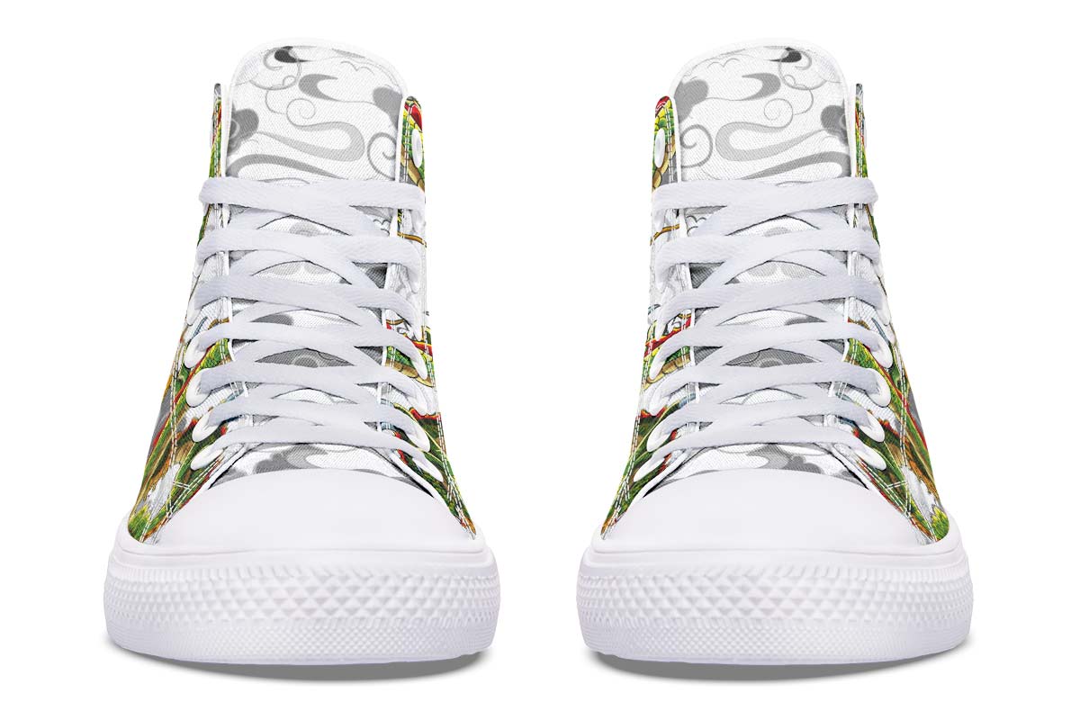 Printed Couple High Top Canvas Shoes