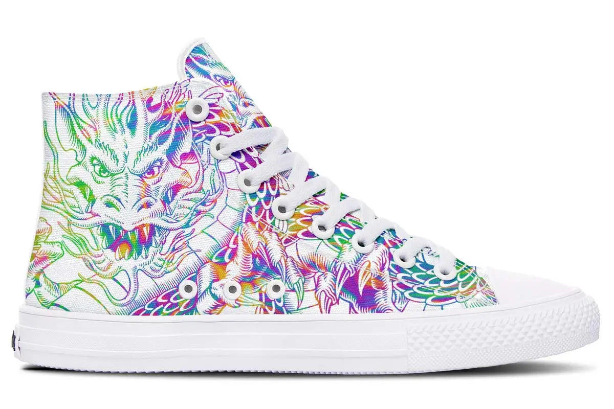 Printed Couple High-top Canvas Shoes