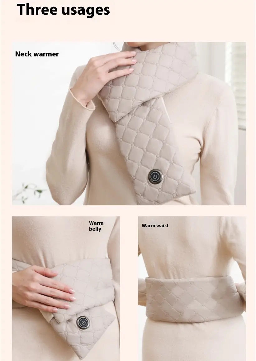 Electric Heating Scarf 3 Gear Heating Pads Outdoor Warm Heated Scarf USB Heater Thermal Shawl Neck Brace Warm Bib