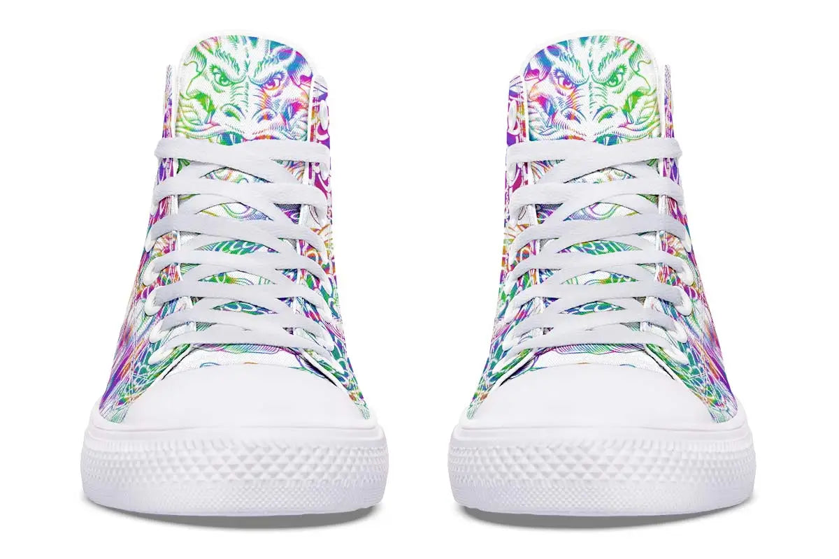 Printed Couple High-top Canvas Shoes