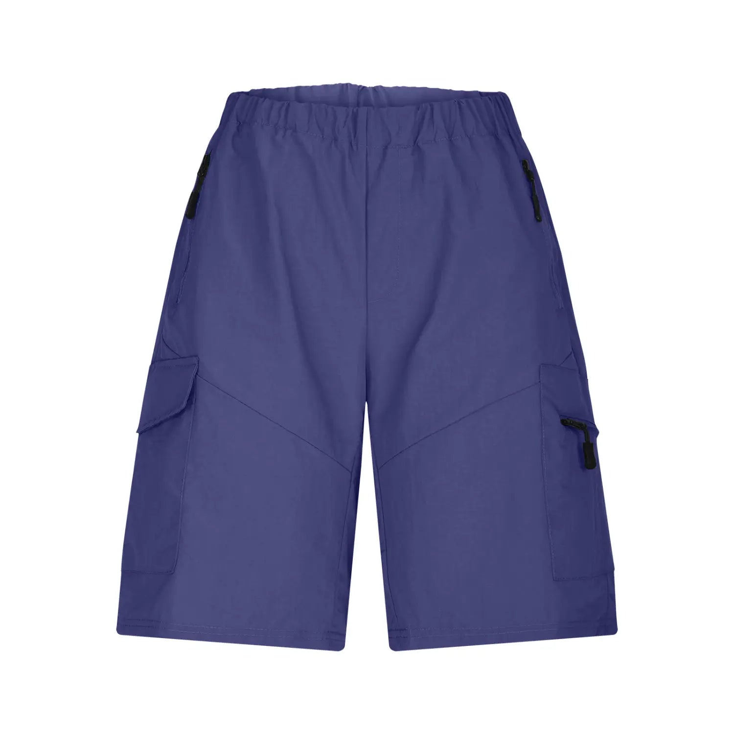 Men’S Casual Elastic Waist Strap Summer Shorts Casual Fit Fashion Outdoor Long Shorts For Men Knee-Length Straight Leg