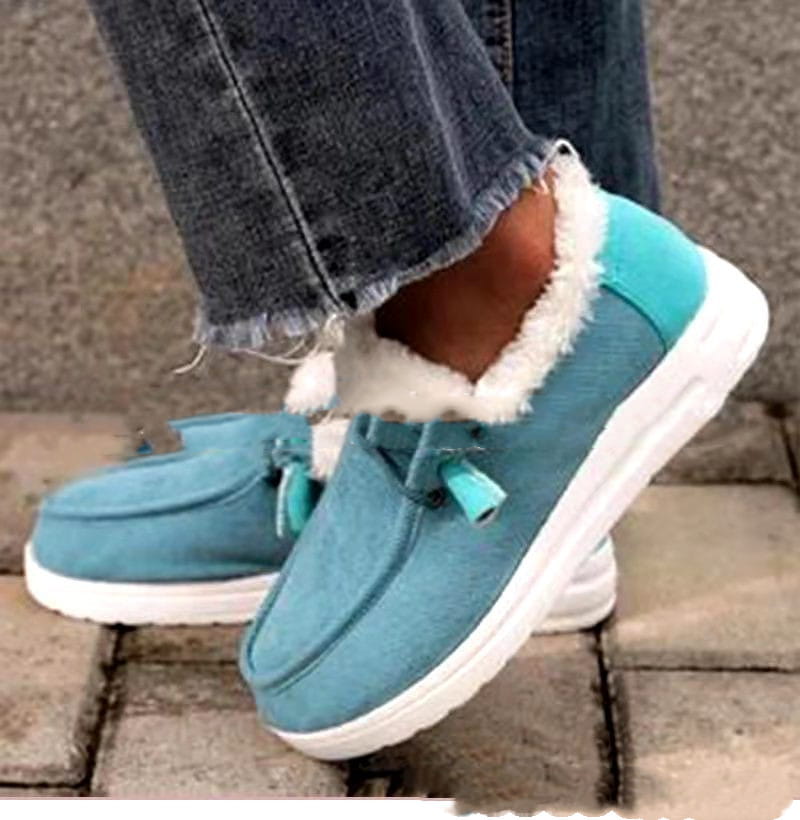 Ladies flat warm cotton shoes