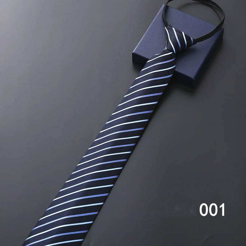 Men’s Business Formal Striped Zip Tie