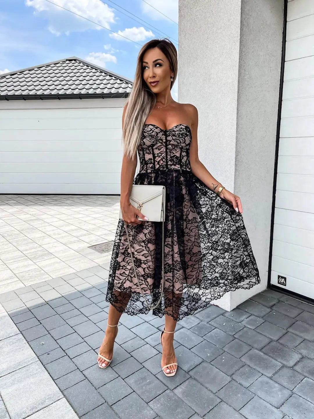 New Off Shoulder Bra Lace Dress For Women
