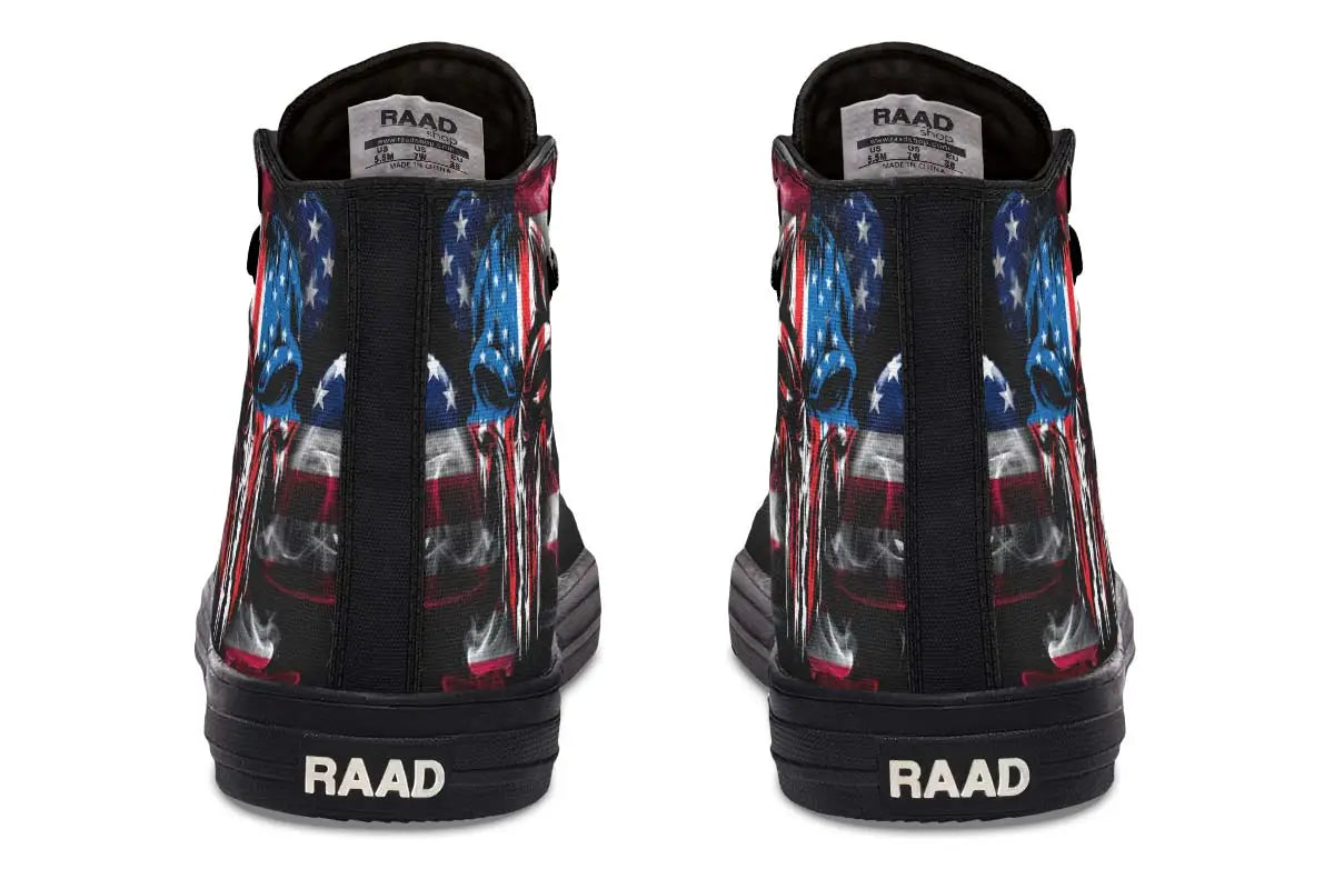 Printed Couple High Top Canvas Shoes