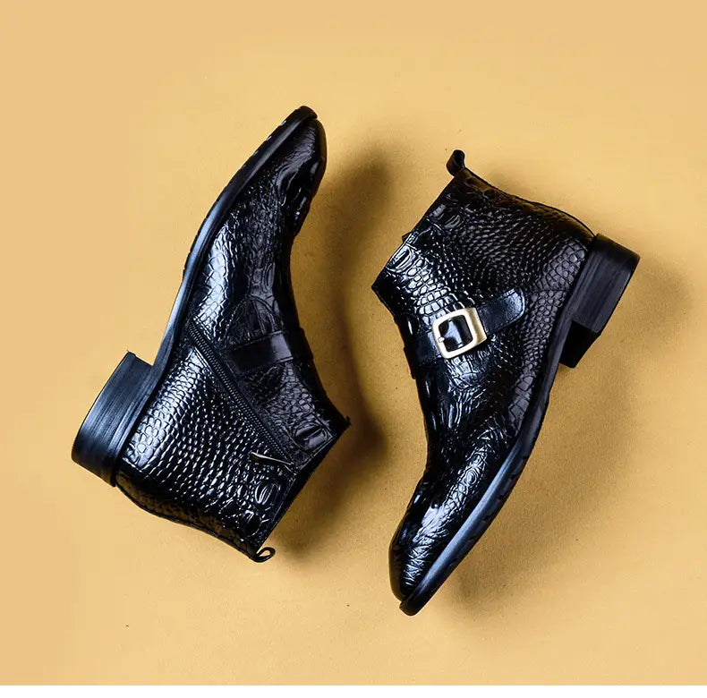 Men’s High Top British Style Formal Leather Shoes