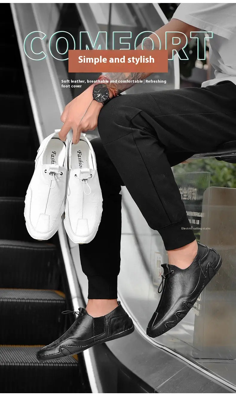 Men’s Plus Size Sports Genuine Leather Leather Shoes