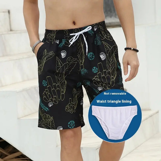 Beach Pants Men's Soakable Hot Spring Swimming Trunks Water Park Beach Couple Vacation Suit Loose Shorts Women Beyond Trends Hub