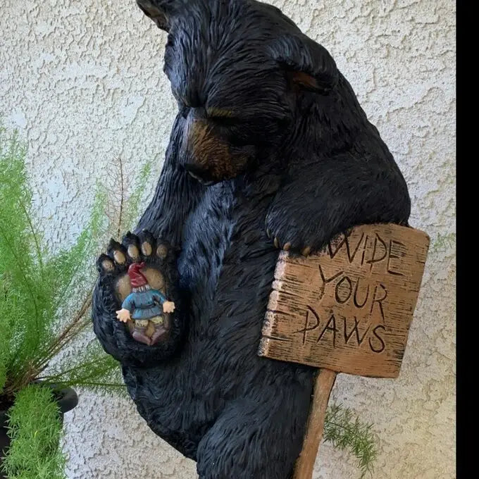 Bear Garden Accessories Christmas Home Decorations - Black