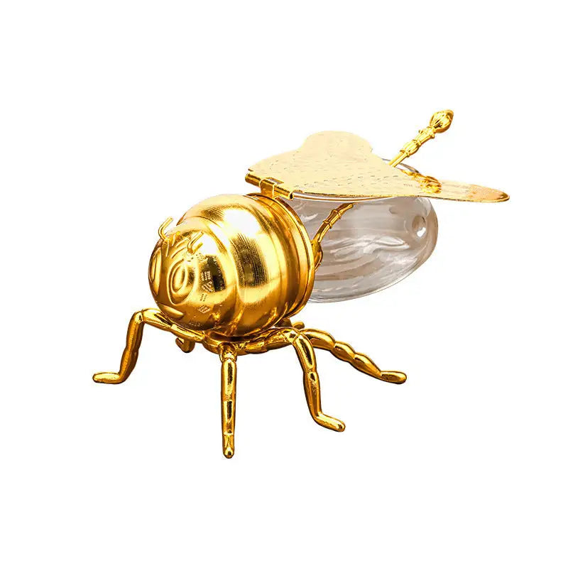 Bee Shaped Honey Jar With Spoon Versatile Novelty Container Condiment Pot For Condiments Oil Kitchen Festive Parties