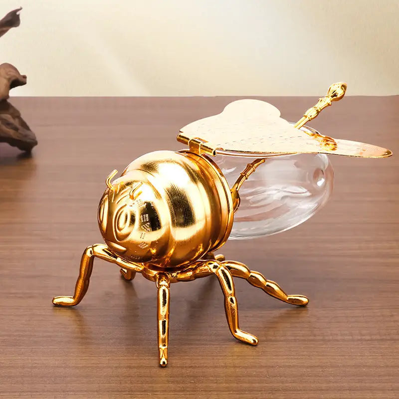 Bee Shaped Honey Jar With Spoon Versatile Novelty Container Condiment Pot For Condiments Oil Kitchen Festive Parties