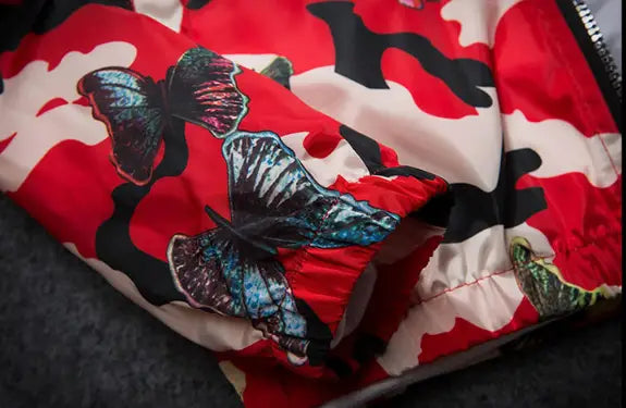 Thin camouflage butterfly coat for men