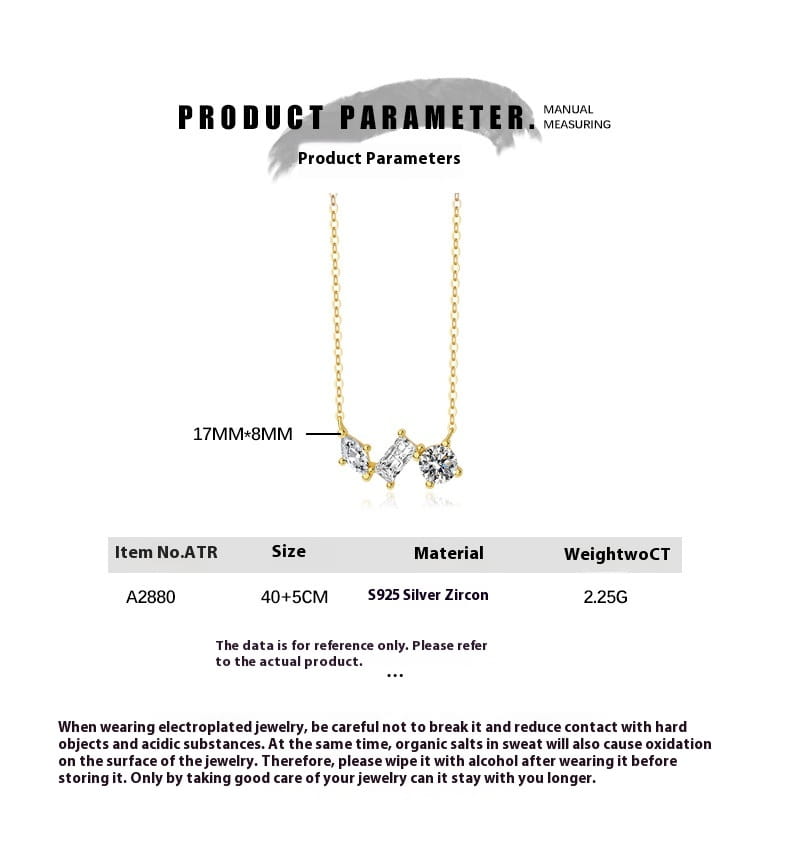 925 Silver Light Luxury Zircon Necklace