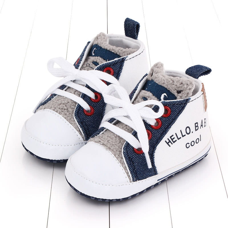 Canvas shoes color matching letters walking shoes