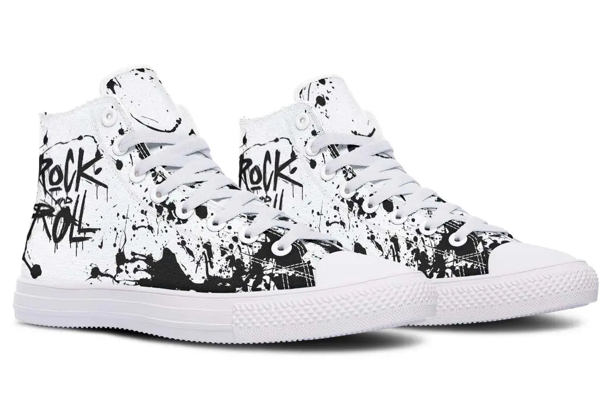 Printed Couple High-top Canvas Shoes