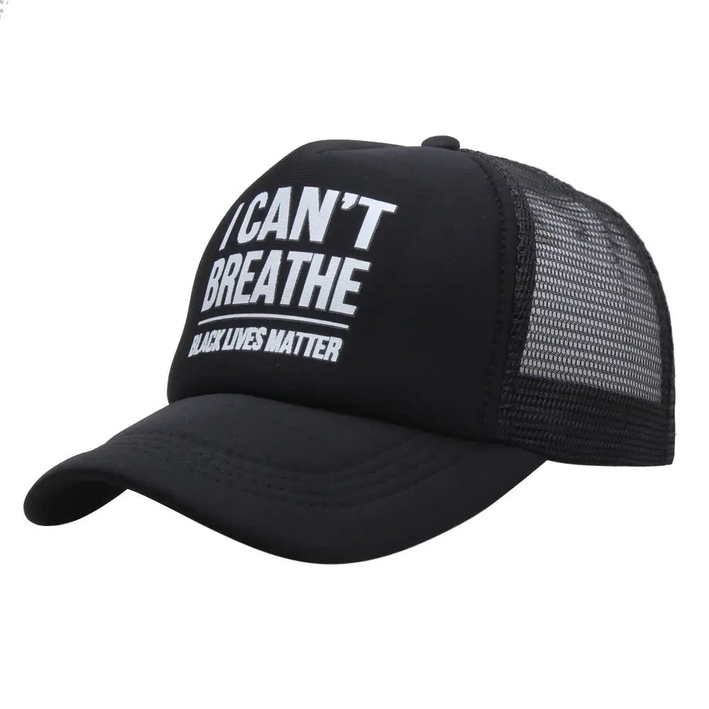 BLACK LIVES MATTER Printed Baseball Cap - Mesh Cap 3 / 58cm Adjustable