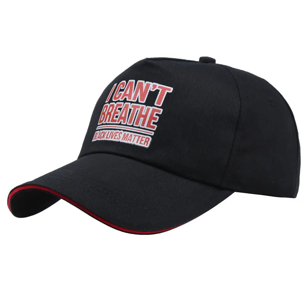 BLACK LIVES MATTER Printed Baseball Cap - Red Edge Sandwich Printing 2 / 58cm Adjustable