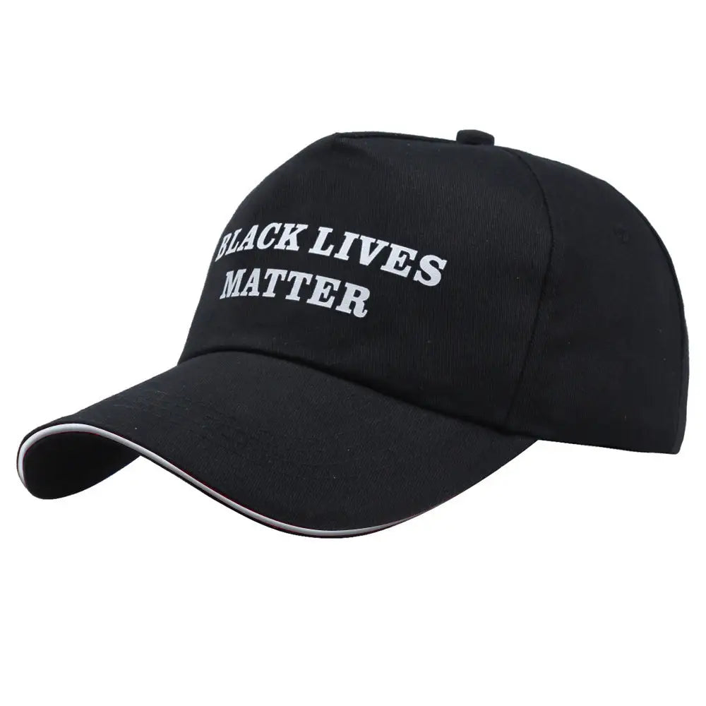 BLACK LIVES MATTER Printed Baseball Cap - White Edge Sandwich Printing 4 / 58cm Adjustable