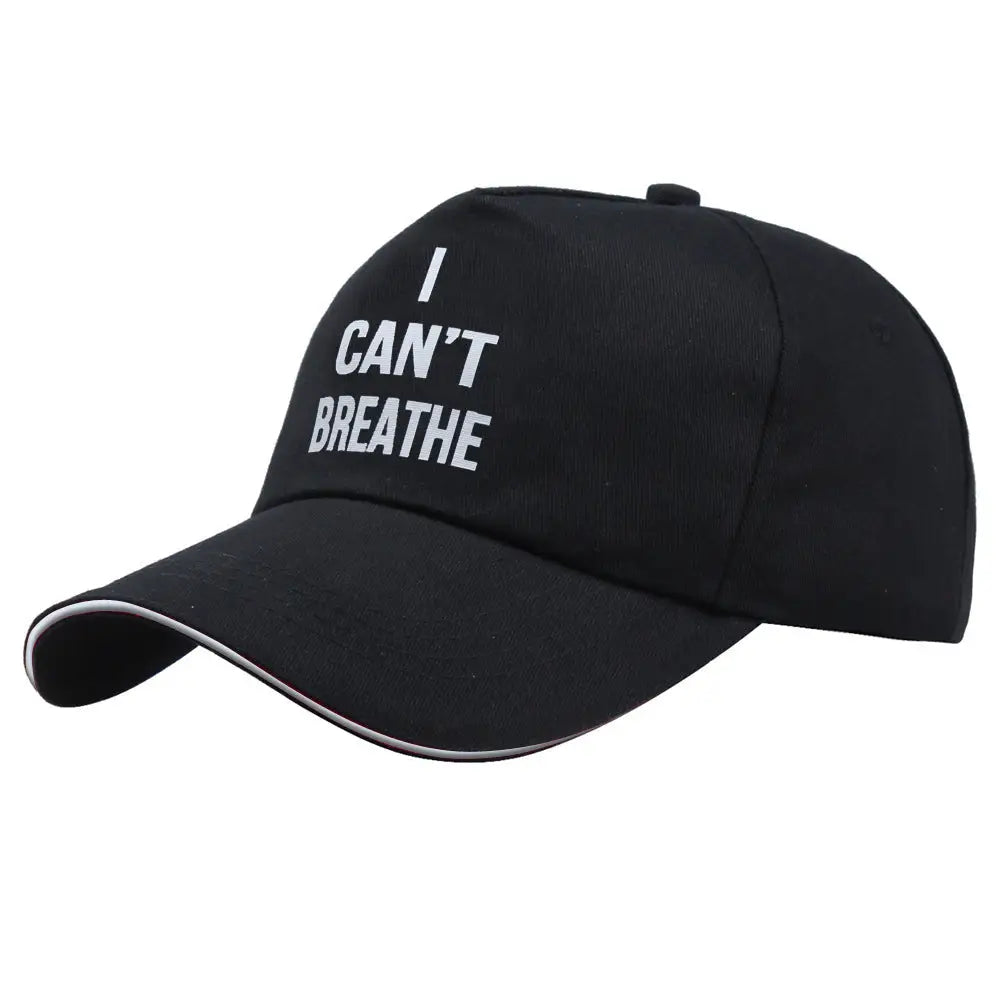 BLACK LIVES MATTER Printed Baseball Cap - White Edge Sandwich Printing / 58cm Adjustable