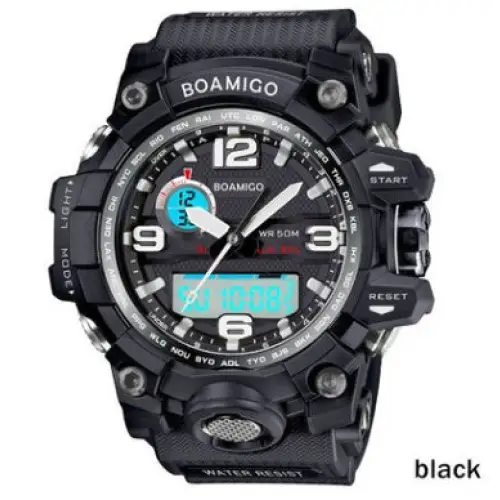 BOAMIGO brand men sports watches dual display analog digital LED Electronic quartz watches 50M waterproof swimming watch F5100 Beyond Trends Hub