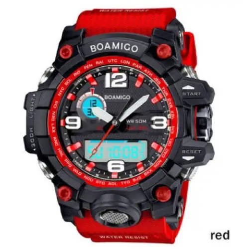 BOAMIGO brand men sports watches dual display analog digital LED Electronic quartz watches 50M waterproof swimming watch F5100 Beyond Trends Hub