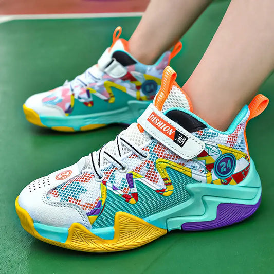 Boys' Basketball Mesh Breathable And Wear-resistant Shoes - Beyond Trends Hub 