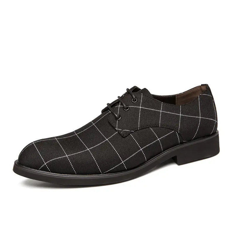 Breathable casual checked leather shoes Beyond Trends Hub