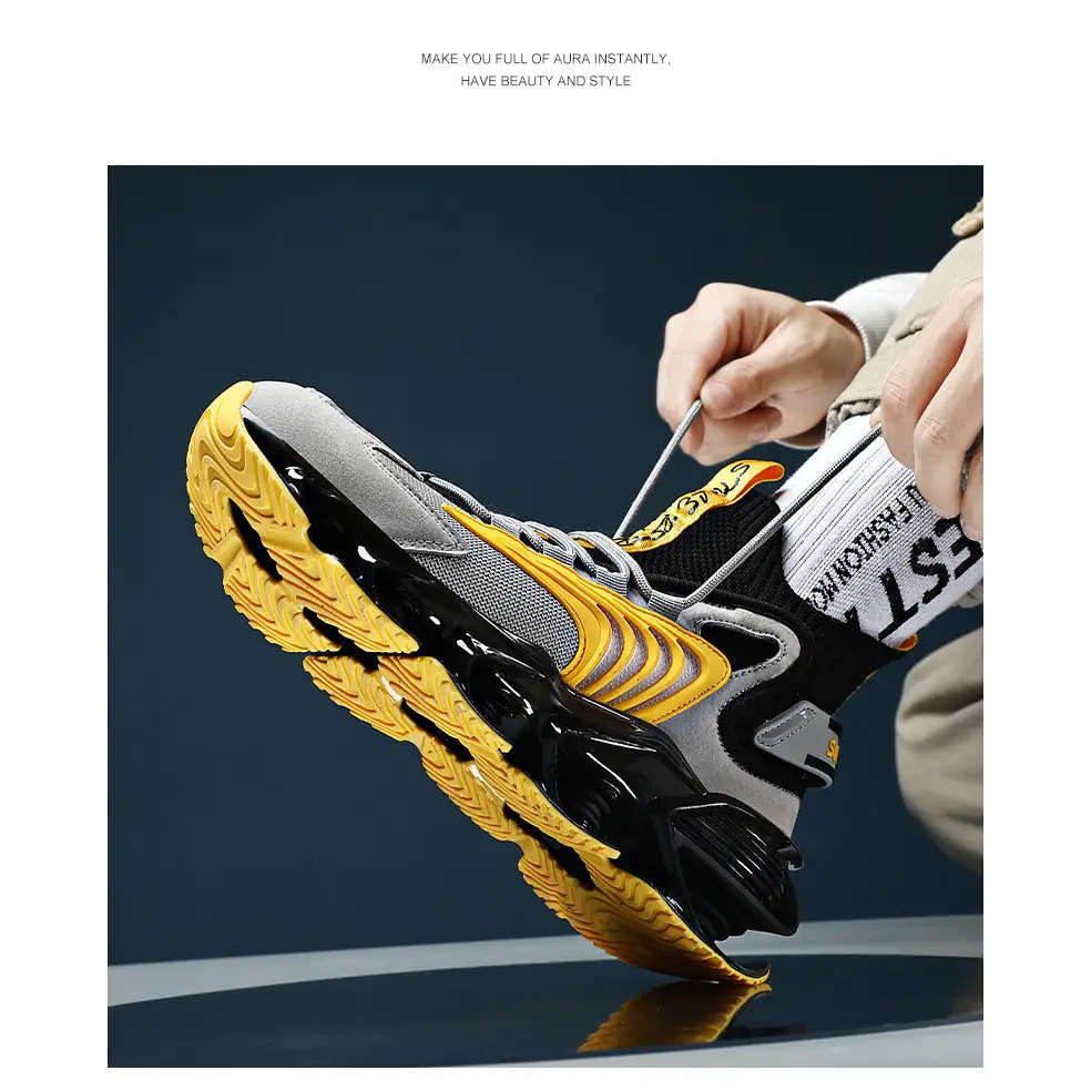 Breathable Fly Woven Mesh High-top Thick-soled Old Shoes Casual Sports Socks Running Shoes