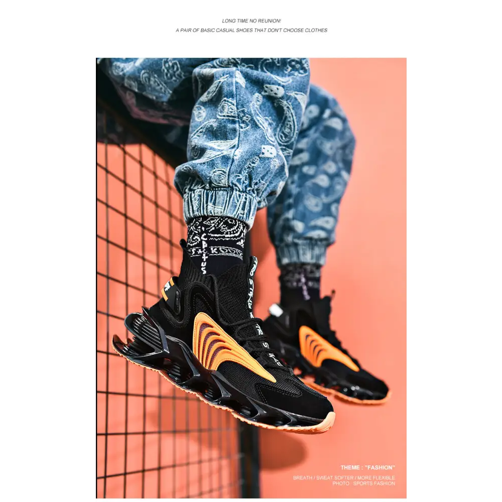 Breathable Fly Woven Mesh High-top Thick-soled Old Shoes Casual Sports Socks Running Shoes