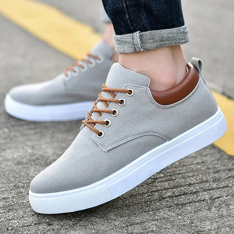 Breathable mens casual canvas sport shoes - Grey / 41