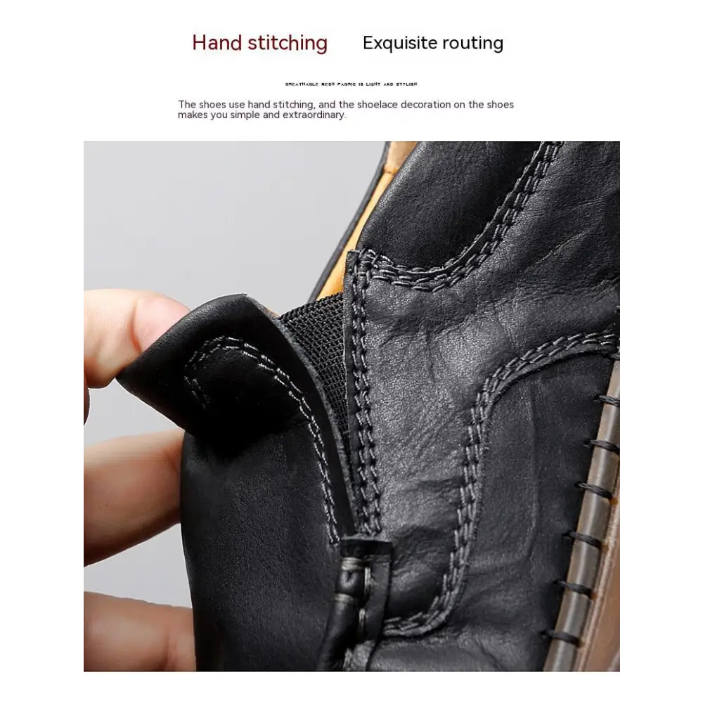 Breathable Trendy Plus Size Men’s Casual Leather Shoes
