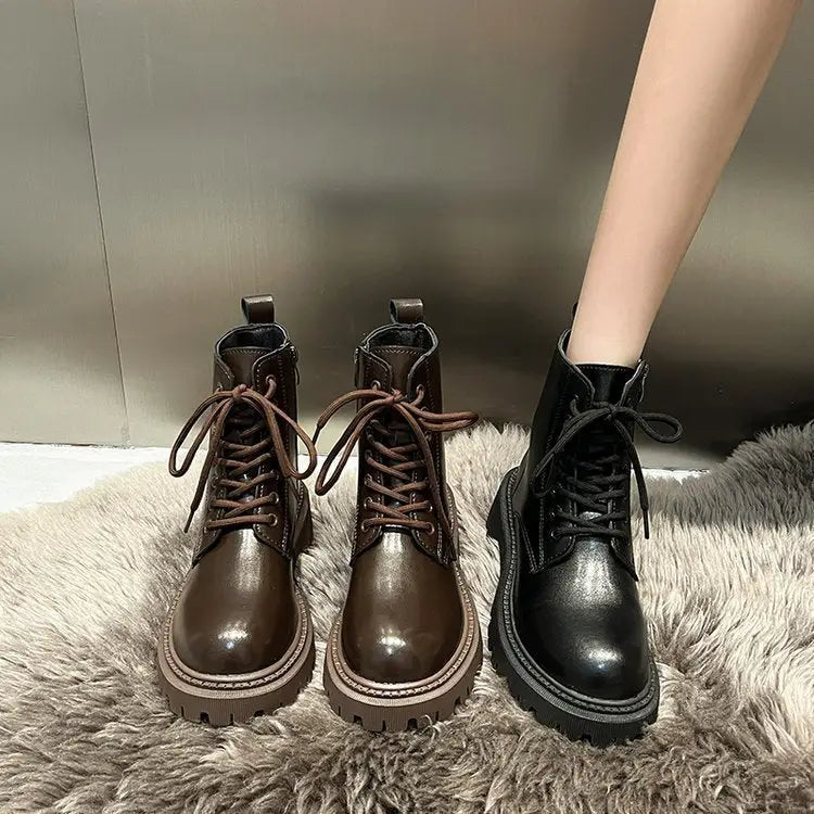 British Style Martin Boots For Women Fleece-lined Platform Beyond Trends Hub