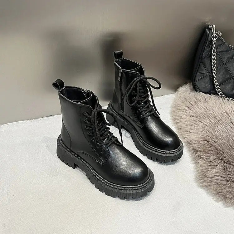 British Style Martin Boots For Women Fleece-lined Platform Beyond Trends Hub