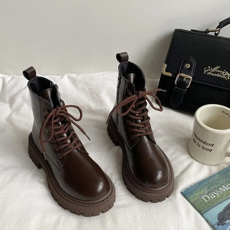 British Style Martin Boots For Women Fleece-lined Platform Beyond Trends Hub