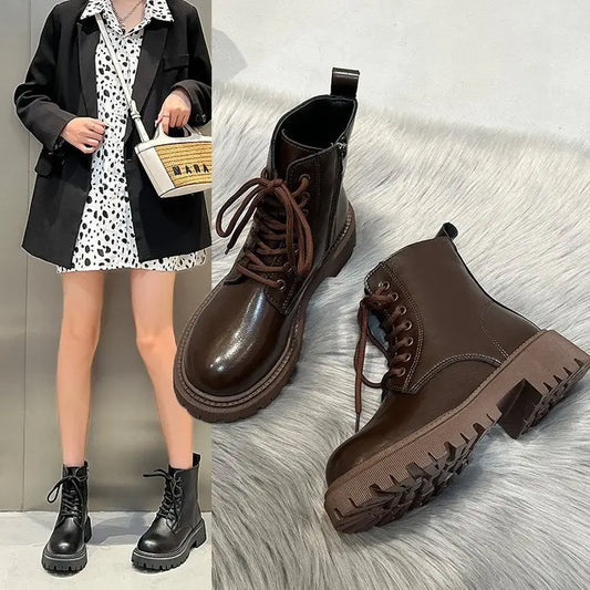 British Style Martin Boots For Women Fleece-lined Platform Beyond Trends Hub