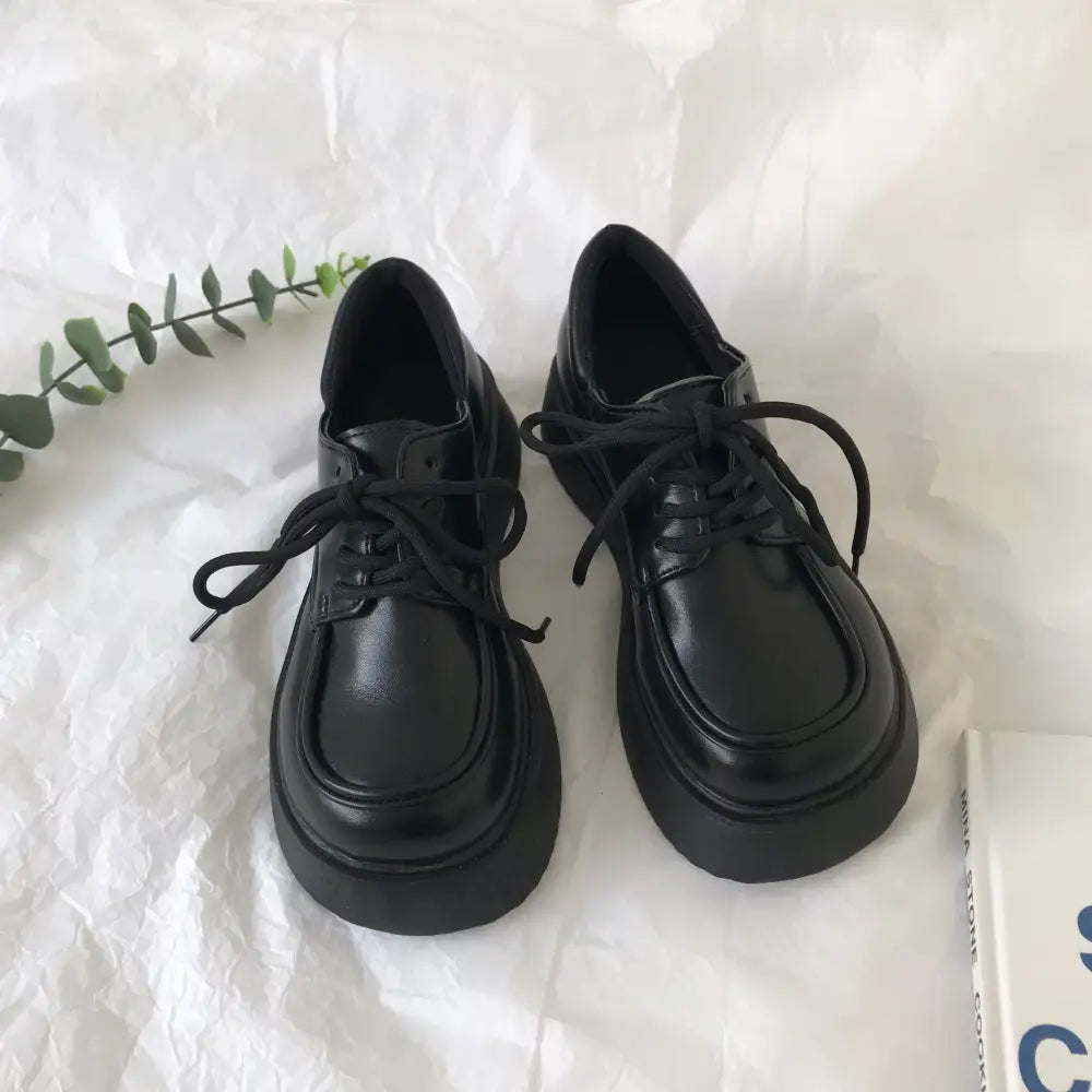 Brown Thick Soled Sun Small Leather Shoes Preppy English Retro Woman Mary Jane Beyond Trends Hub