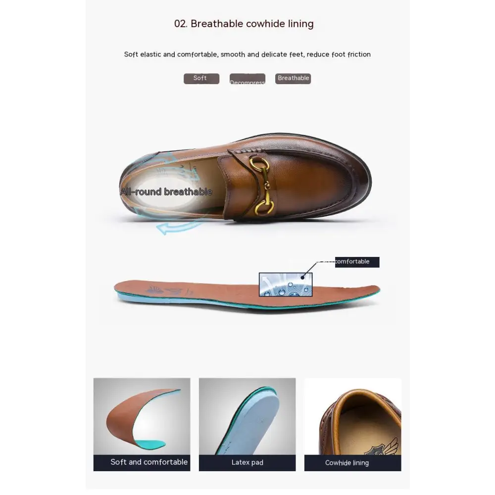 Business Casual First Layer Cowhide Soft Bottom Lazy Men's Shoes Beyond Trends Hub